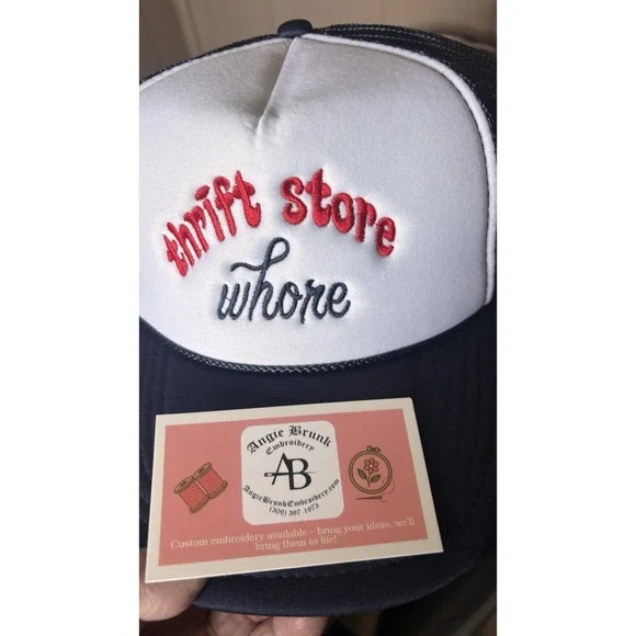 NEW Trendy Thrift Store Hat Embroidery Gift Reseller Sourcing Gals Trucker Hat - Picture 4 of 5